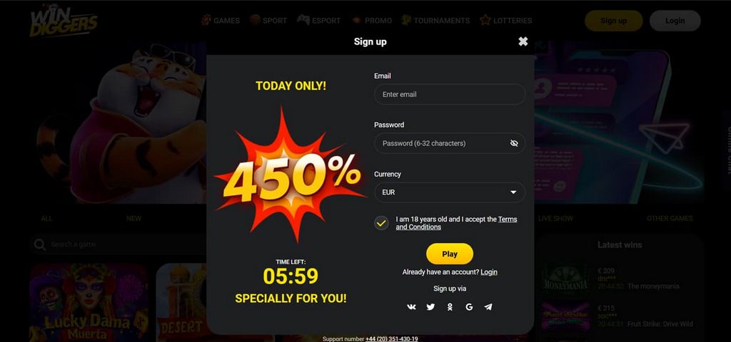 Win Diggers Gambling Establishment Online Games
